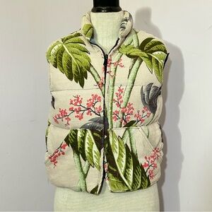 Vintage Fabric Reversible Puffer Vest - No Tags